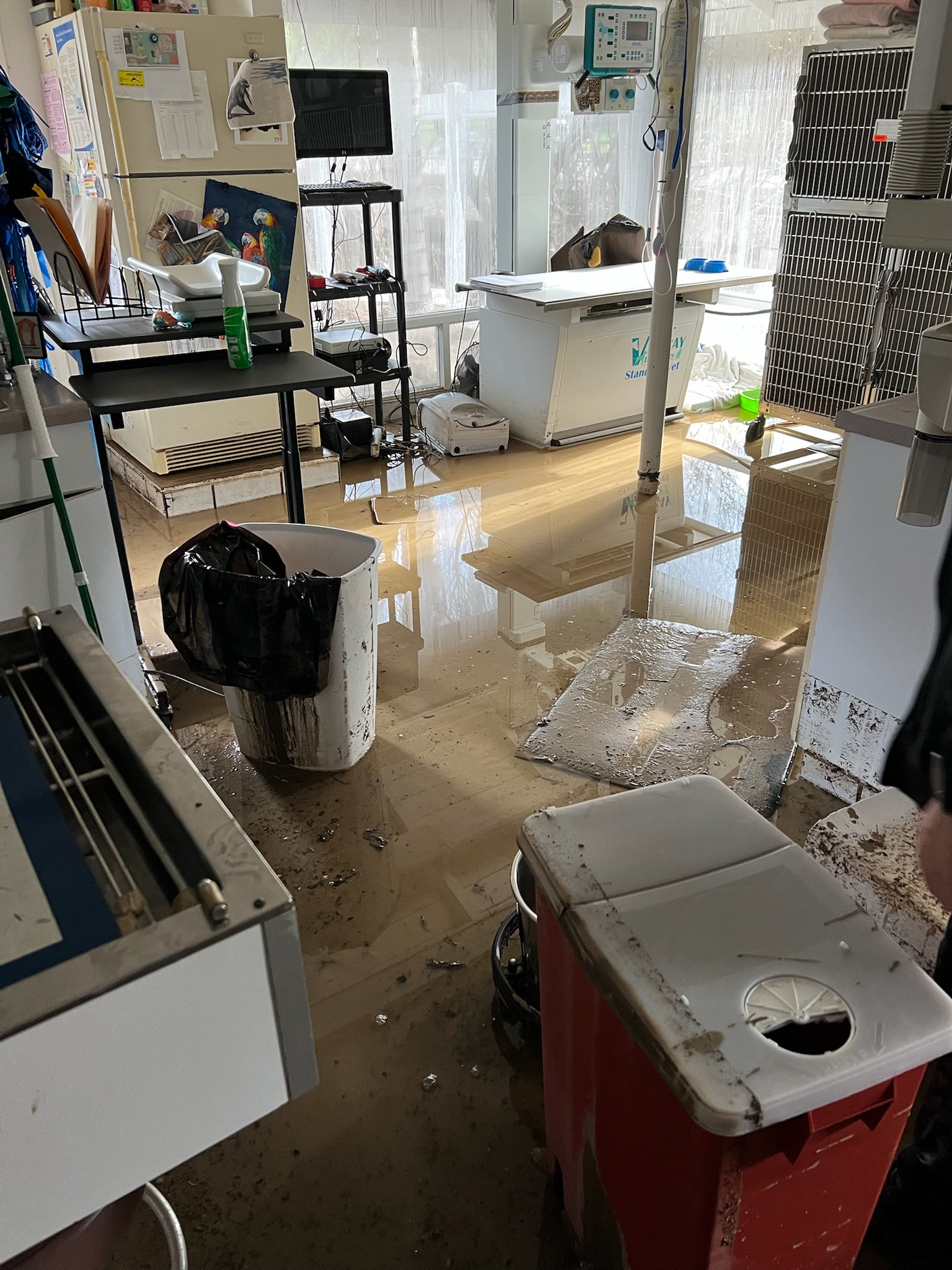 flooded room