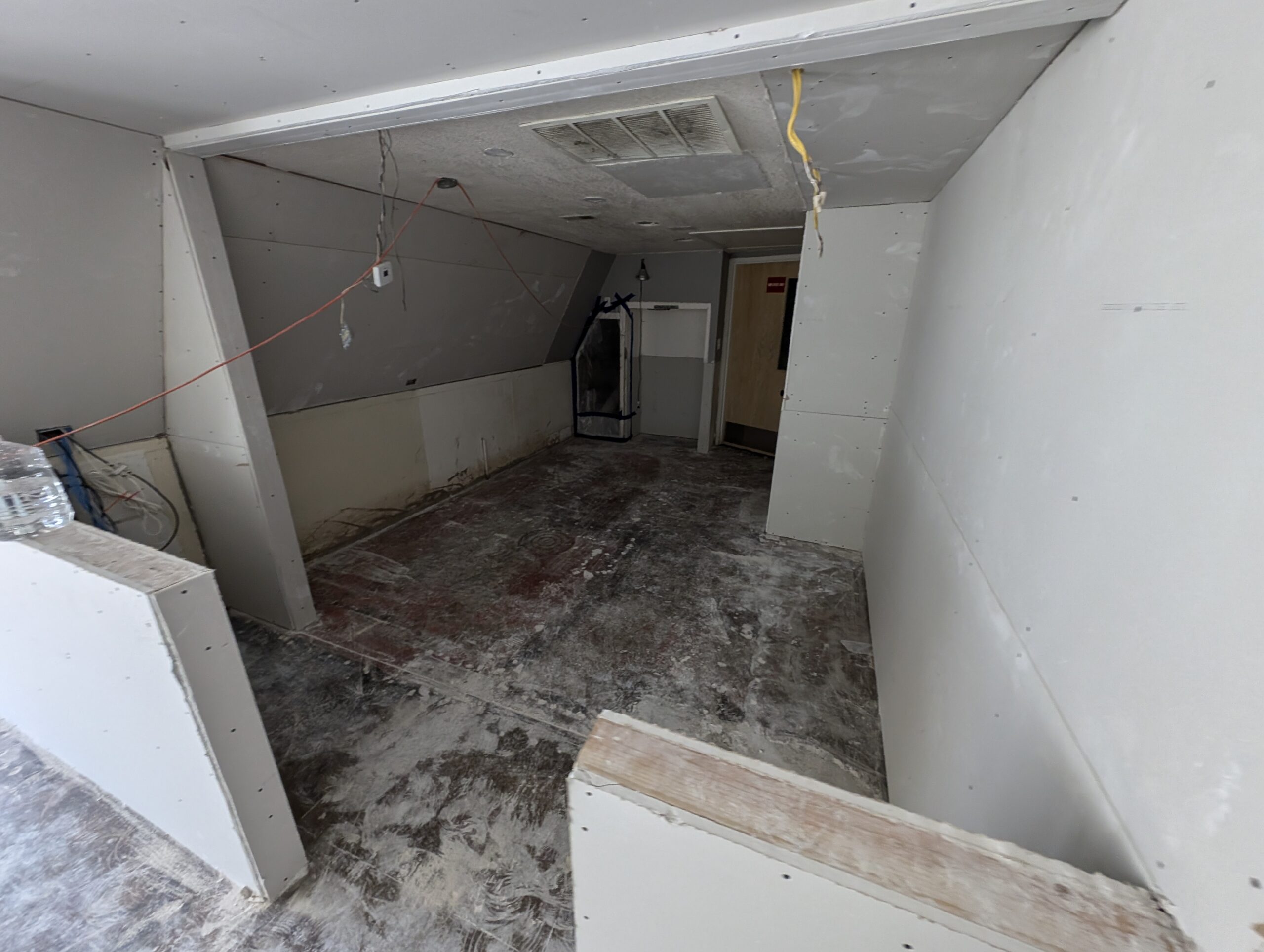 A room undergoing remodeling